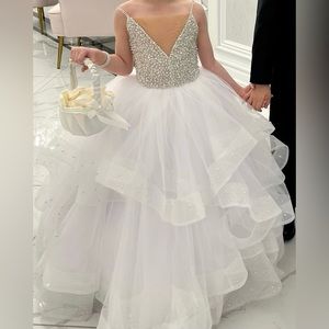 Custom made flower girl dress